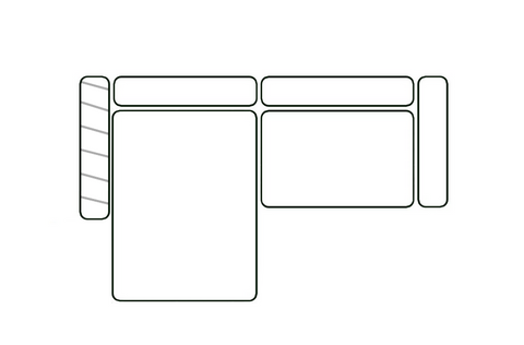 Left corner with backrest